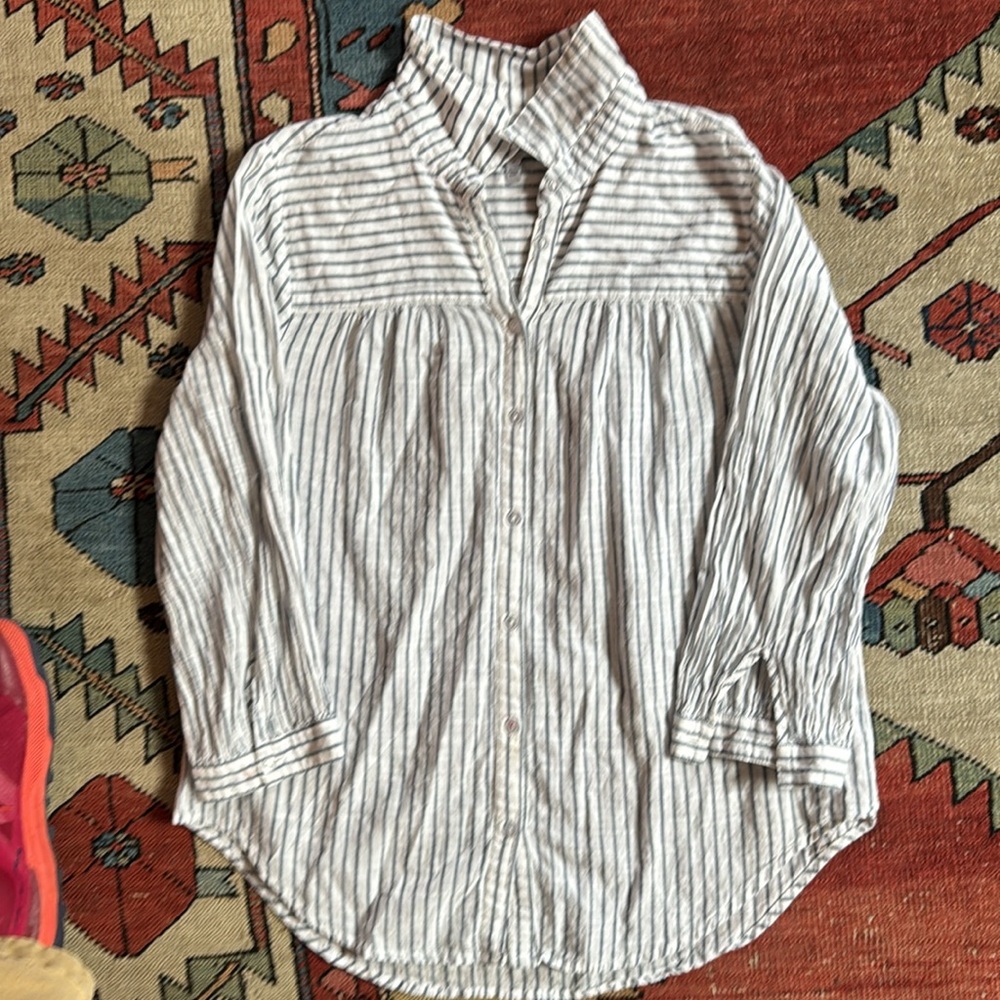 Michael Stars Striped Button-Up Shirt, size M.
